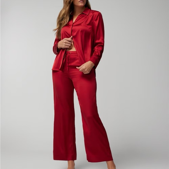 Lasenza satin silk red pyjama pants women’s small - Picture 1 of 9